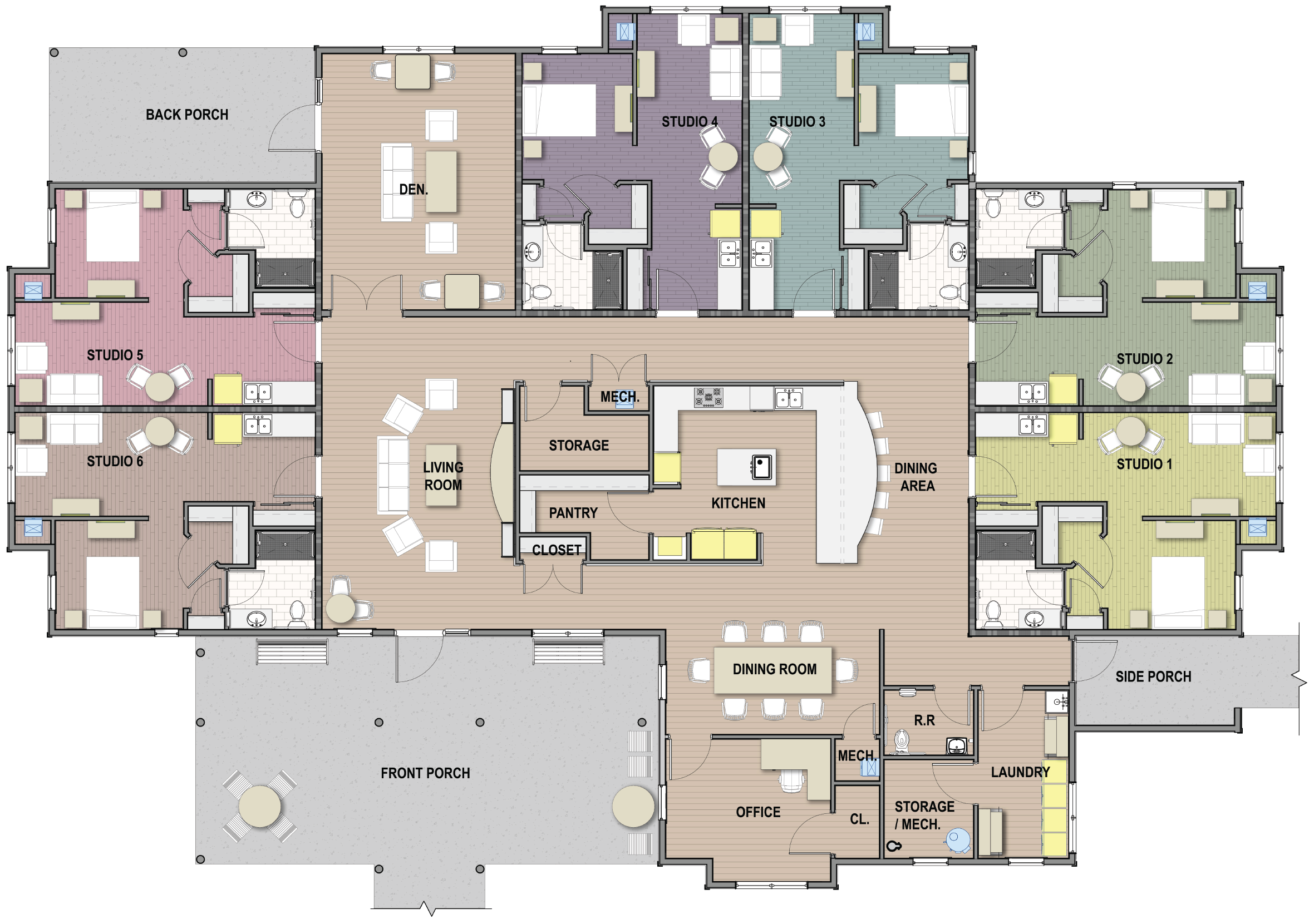 Floor plan of The Lodge